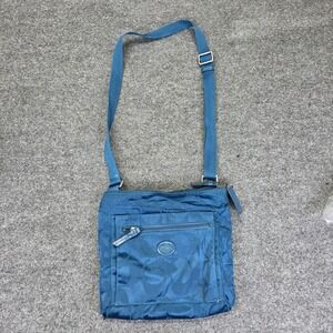 Coach Crossbody Blue Nylon With Leather Tag